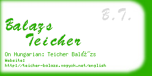 balazs teicher business card